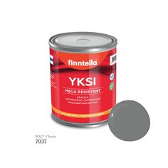 Краска-консилер с эффектом бархата YKSI, ультраматовая, цвет RAL7037 , 0,9л Finntella
