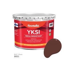 Краска-консилер с эффектом бархата YKSI, ультраматовая, цвет RAL8015 , 2,7л Finntella