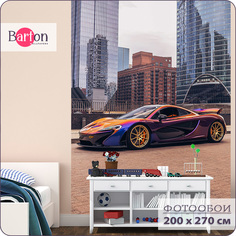 Фотообои флизелиновые 3d Bartonwall Машина 200х270 см M10902