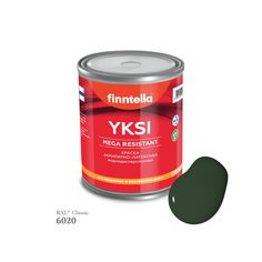 Краска-консилер с эффектом бархата YKSI, ультраматовая, цвет RAL6020 , 0,9л Finntella
