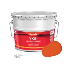 Краска-консилер с эффектом бархата YKSI, ультраматовая, цвет RAL2009 , 9л Finntella