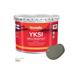 Краска-консилер с эффектом бархата YKSI, ультраматовая, цвет RAL7003 , 2,7л Finntella
