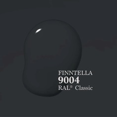 Краска-консилер с эффектом бархата YKSI, ультраматовая, цвет RAL9004 , 0,9л Finntella