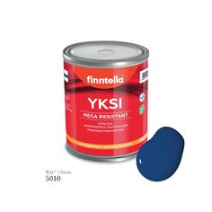 Краска-консилер с эффектом бархата YKSI, ультраматовая, цвет RAL5010 , 0,9л Finntella