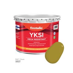 Краска-консилер с эффектом бархата YKSI, ультраматовая, цвет RAL1027 , 2,7л Finntella