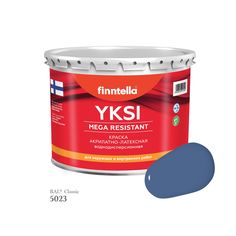 Краска-консилер с эффектом бархата YKSI, ультраматовая, цвет RAL5023 , 2,7л Finntella