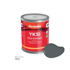 Краска-консилер с эффектом бархата YKSI, ультраматовая, цвет RAL7012 , 0,9л Finntella