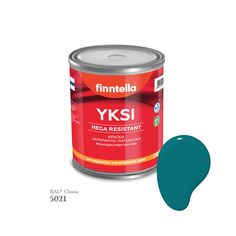 Краска-консилер с эффектом бархата YKSI, ультраматовая, цвет RAL5021 , 0,9л Finntella