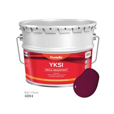 Краска-консилер с эффектом бархата YKSI, ультраматовая, цвет RAL4004 , 9л Finntella