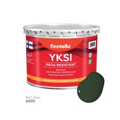 Краска-консилер с эффектом бархата YKSI, ультраматовая, цвет RAL6020 , 2,7л Finntella