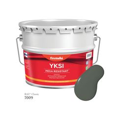 Краска-консилер с эффектом бархата YKSI, ультраматовая, цвет RAL7009 , 9л Finntella