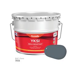 Краска-консилер с эффектом бархата YKSI, ультраматовая, цвет RAL7031 , 9л Finntella