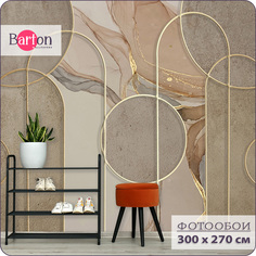 Фотообои флизелиновые 3d Bartonwall Абстракция Мрамор Геометрия 300х270 см M12003