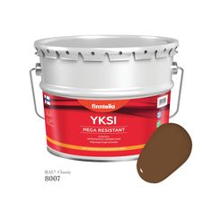 Краска-консилер с эффектом бархата YKSI, ультраматовая, цвет RAL8007 , 9л Finntella