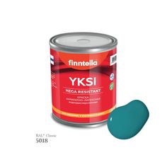 Краска-консилер с эффектом бархата YKSI, ультраматовая, цвет RAL5018 , 0,9л Finntella