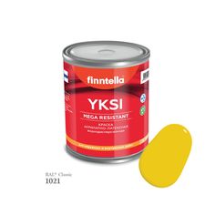 Краска-консилер с эффектом бархата YKSI, ультраматовая, цвет RAL1021 , 0,9л Finntella