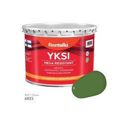 Краска-консилер с эффектом бархата YKSI, ультраматовая, цвет RAL6025 , 2,7л Finntella