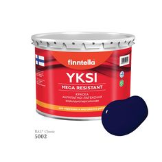 Краска-консилер с эффектом бархата YKSI, ультраматовая, цвет RAL5002 , 2,7л Finntella