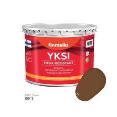 Краска-консилер с эффектом бархата YKSI, ультраматовая, цвет RAL8007 , 2,7л Finntella