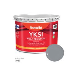 Краска-консилер с эффектом бархата YKSI, ультраматовая, цвет RAL7045 , 2,7л Finntella
