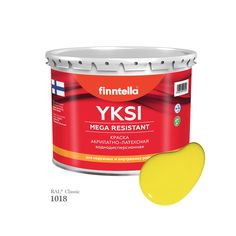 Краска-консилер с эффектом бархата YKSI, ультраматовая, цвет RAL1018 , 2,7л Finntella