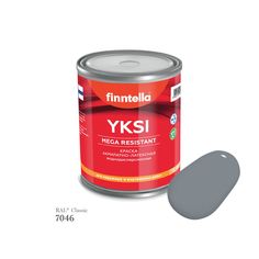 Краска-консилер с эффектом бархата YKSI, ультраматовая, цвет RAL7046 , 0,9л Finntella