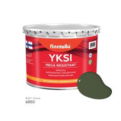 Краска-консилер с эффектом бархата YKSI, ультраматовая, цвет RAL6003 , 2,7л Finntella