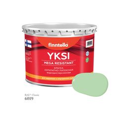 Краска-консилер с эффектом бархата YKSI, ультраматовая, цвет RAL6019 , 2,7л Finntella