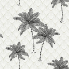 Обои Lutece Jardin Deden 51202709 Винил на флизелине (0,53х10,05) Белый/Серый, Деревья