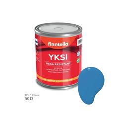 Краска-консилер с эффектом бархата YKSI, ультраматовая, цвет RAL5012 , 0,9л Finntella