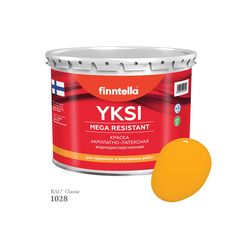 Краска-консилер с эффектом бархата YKSI, ультраматовая, цвет RAL1028 , 2,7л Finntella