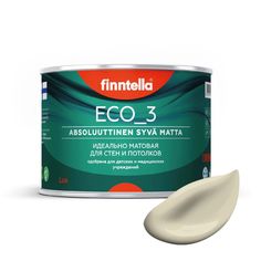 Краска интерьерная глубокоматовая ECO_3 wash and clean FINNTELLA моющаяся, VEHNA светло-пе