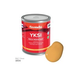 Краска-консилер с эффектом бархата YKSI, ультраматовая, цвет RAL1034 , 0,9л Finntella