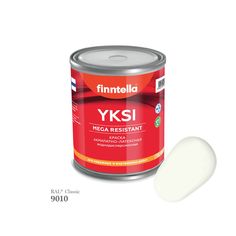 Краска-консилер с эффектом бархата YKSI, ультраматовая, цвет RAL9010 , 0,9л Finntella