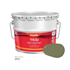 Краска-консилер с эффектом бархата YKSI, ультраматовая, цвет RAL6013 , 9л Finntella