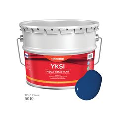 Краска-консилер с эффектом бархата YKSI, ультраматовая, цвет RAL5010 , 9л Finntella