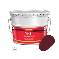 Краска-консилер с эффектом бархата YKSI, ультраматовая, цвет RAL3005 , 9л Finntella