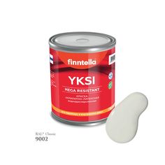 Краска-консилер с эффектом бархата YKSI, ультраматовая, цвет RAL9002 , 0,9л Finntella