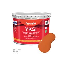Краска-консилер с эффектом бархата YKSI, ультраматовая, цвет RAL2010 , 2,7л Finntella