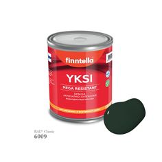 Краска-консилер с эффектом бархата YKSI, ультраматовая, цвет RAL6009 , 0,9л Finntella
