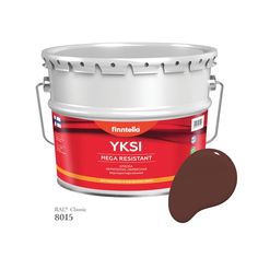 Краска-консилер с эффектом бархата YKSI, ультраматовая, цвет RAL8015 , 9л Finntella