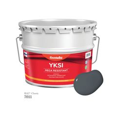 Краска-консилер с эффектом бархата YKSI, ультраматовая, цвет RAL7011 , 9л Finntella