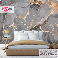 Фотообои флизелиновые 3d Bartonwall Мрамор Флюид Разводы 400х270 см M06104