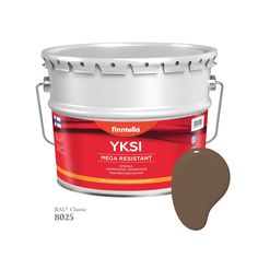 Краска-консилер с эффектом бархата YKSI, ультраматовая, цвет RAL8025 , 9л Finntella