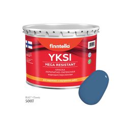 Краска-консилер с эффектом бархата YKSI, ультраматовая, цвет RAL5007 , 2,7л Finntella