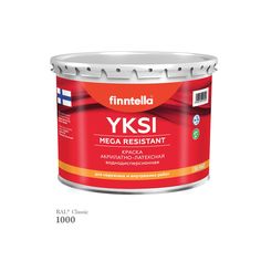 Краска-консилер с эффектом бархата YKSI, ультраматовая, цвет RAL1000 , 2,7л Finntella