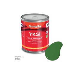 Краска-консилер с эффектом бархата YKSI, ультраматовая, цвет RAL6010 , 0,9л Finntella