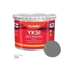 Краска-консилер с эффектом бархата YKSI, ультраматовая, цвет RAL7037 , 2,7л Finntella