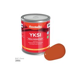 Краска-консилер с эффектом бархата YKSI, ультраматовая, цвет RAL2001 , 0,9л Finntella