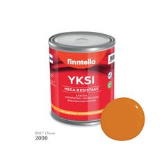 Краска-консилер с эффектом бархата YKSI, ультраматовая, цвет RAL2000 , 0,9л Finntella